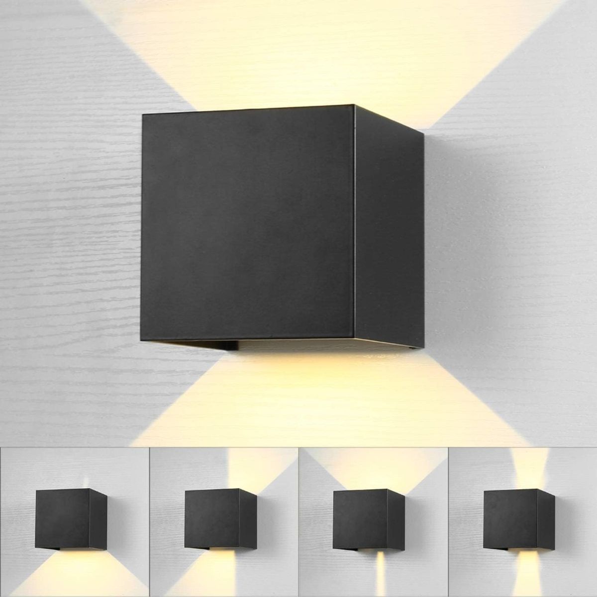 GENERICO - Foco Luz Cálido Aplique Para Pared Led Exterior - Blanco Cálido