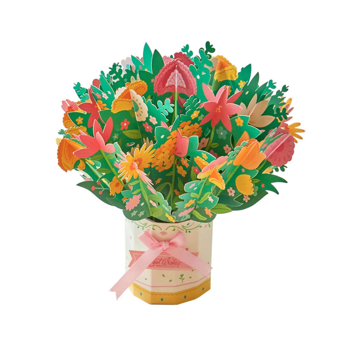 MIDEER - Ramo de flores 3D y tarjeta de saludo Mideer