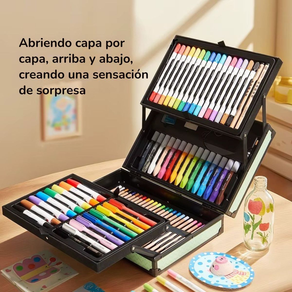 MIDEER - Maleta de arte portátil premium con 79 piezas Mideer