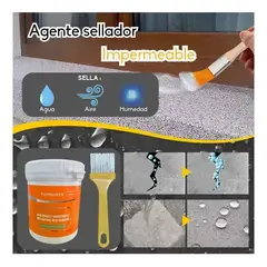 GENERICO - Sellador Adhesivo Impermeable Transparente Tapa Gotera 1.2 Kl 4 Potes de 300G