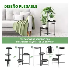 GENERICO - Set Organizador 3 Pedestal Desmontable Metal