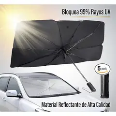 MOVI - Parasol Plegable para Auto con Filtro UV Tipo Paraguas Bloqueo UV 99%