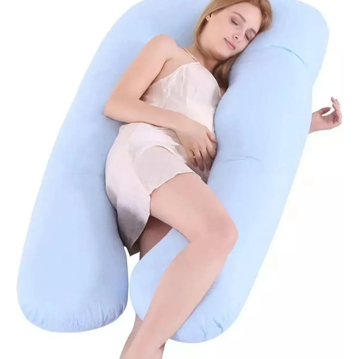 GENERICO - Cojín Almohada Maternal en U con Funda Extra Suave