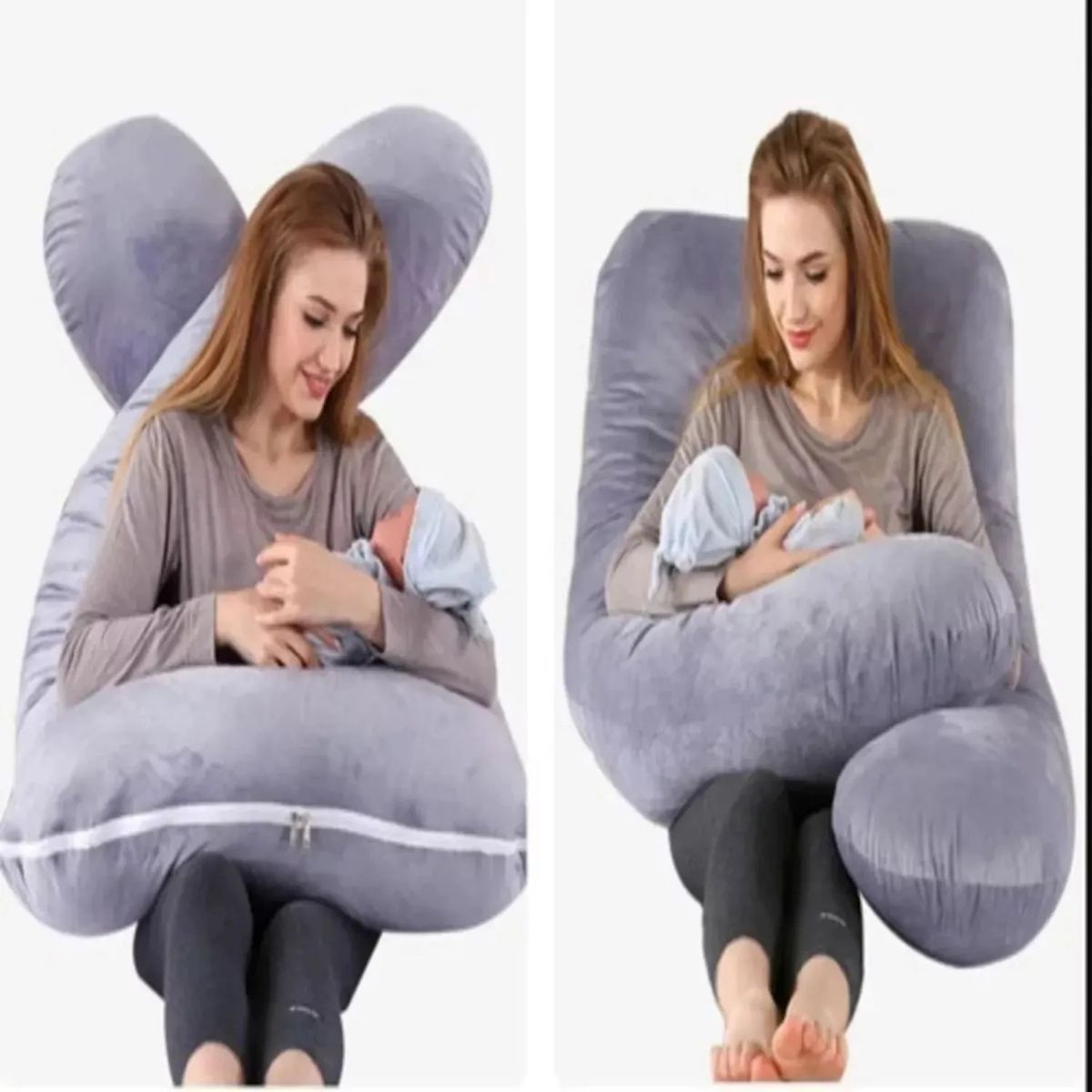 GENERICO - Cojín Almohada Maternal en U con Funda Extra Suave