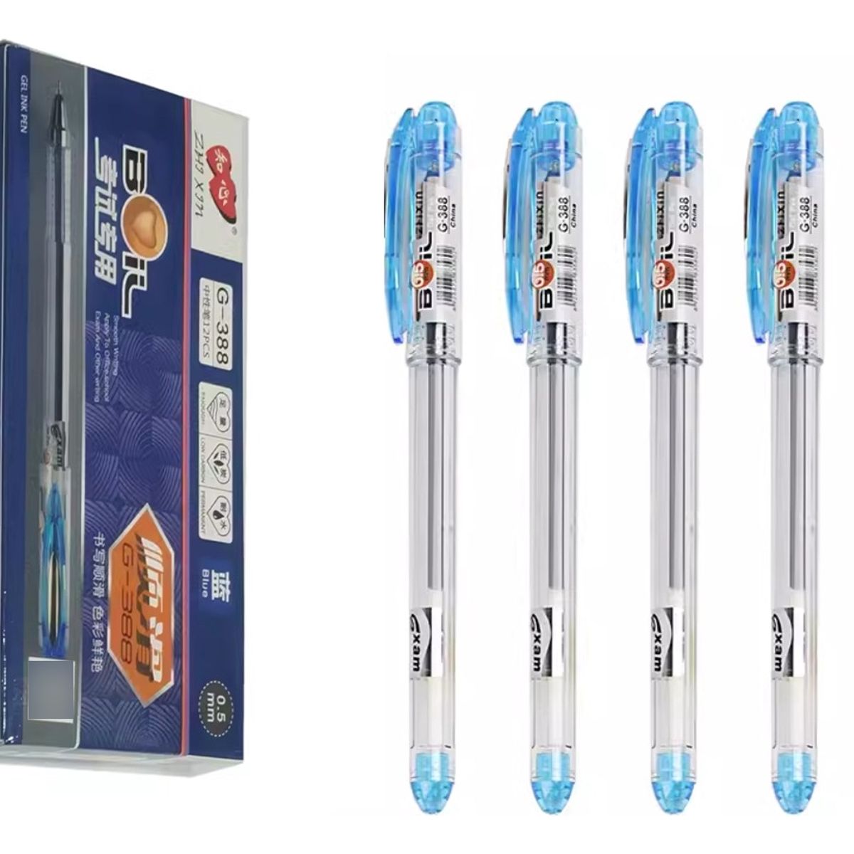 GENERICO - 10 Caja 12 Lapices Gel Boligrafos Lapicero Pluma Lapiz 0.5mm