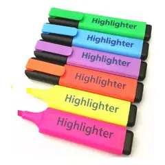 GENERICO - Pack 5 Kit De 6 Marcador Resaltador Pastel Tinta X6 Color