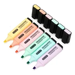 GENERICO - Pack 5 Kit De 6 Marcador Resaltador Pastel X6 Color