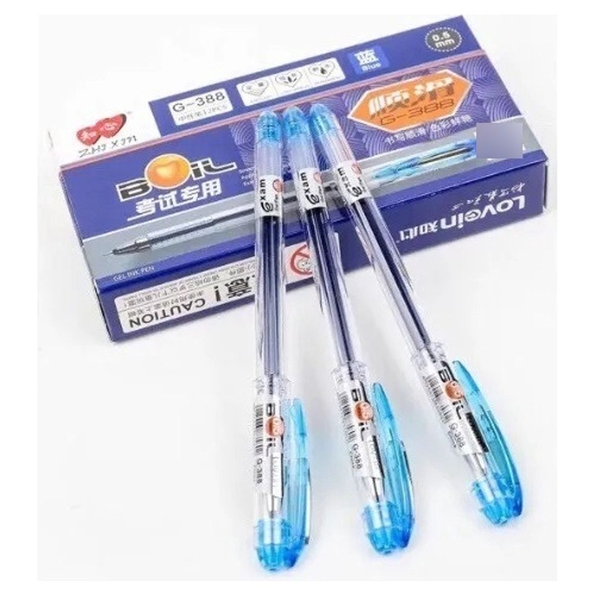 GENERICO - X5 Caja 12 Lapices Gel Boligrafos 0.5mm Lapicero Pluma Lapiz