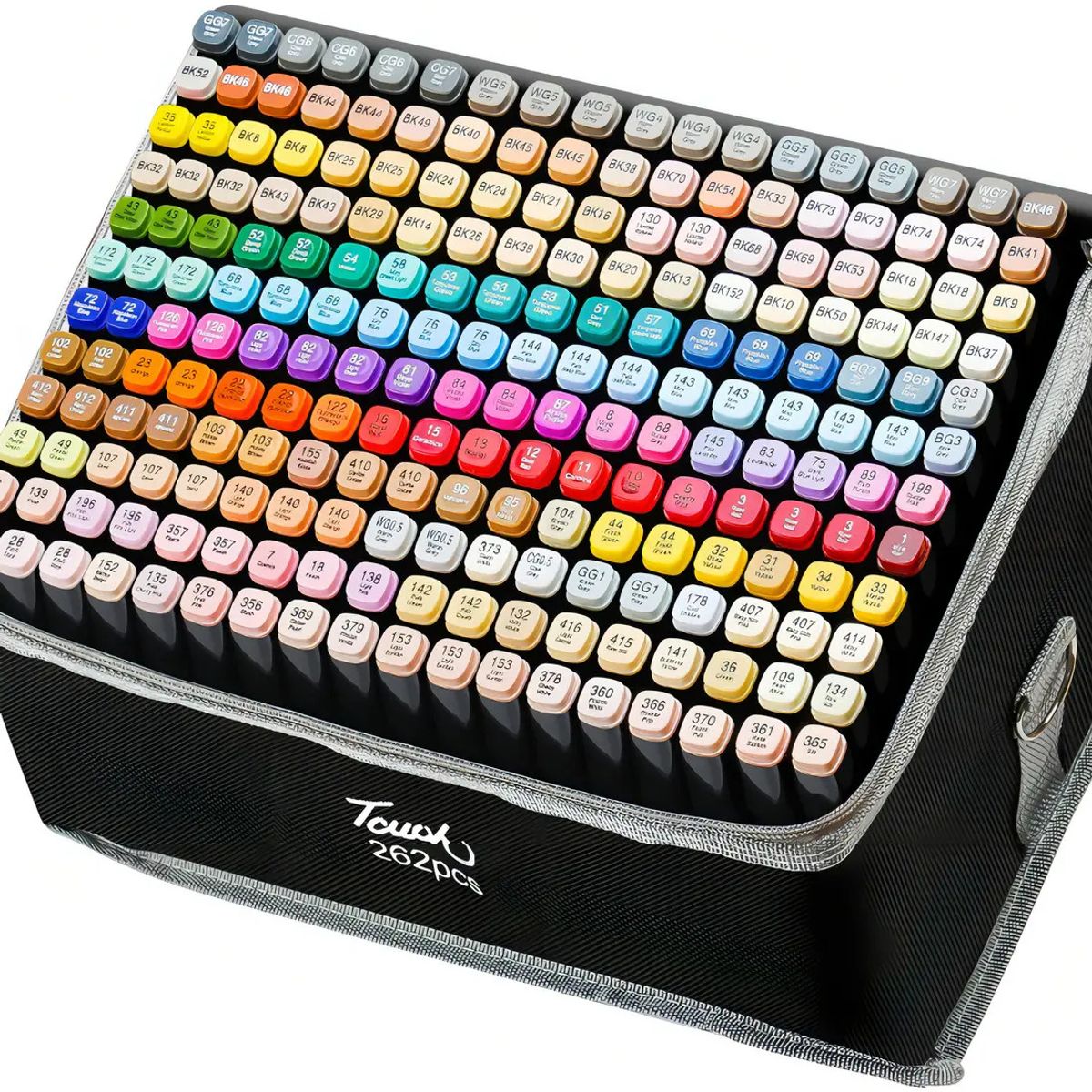 GENERICO - Set 262 Marcadores Lápices Colores Touch Doble Punta + Bols