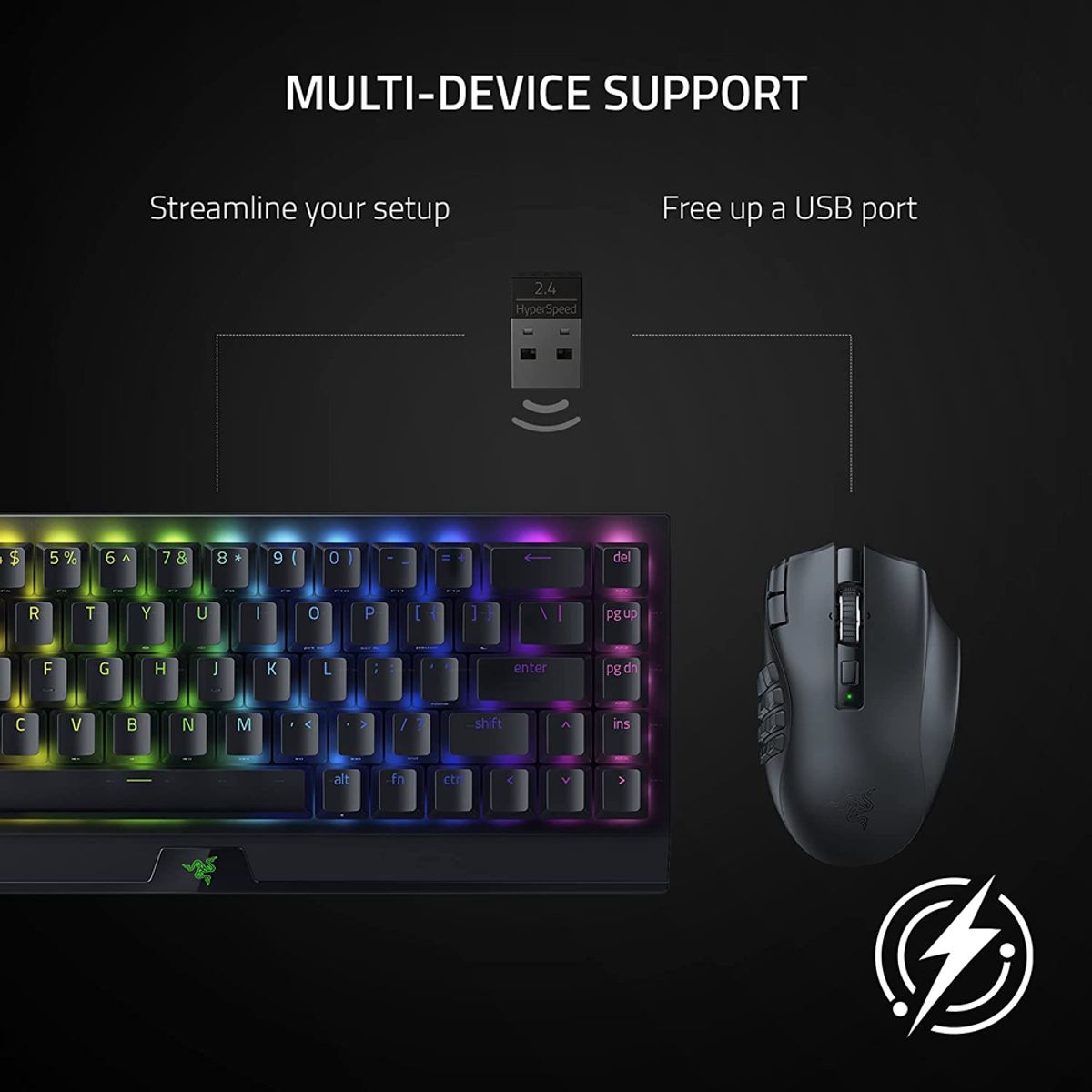 RAZER - Mouse Gamer Razer Naga V2 Hyperspeed 19 botones