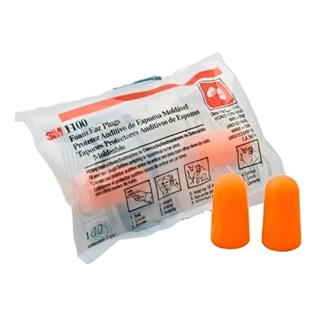 METALFER - Tapon Auditivo 3m 1100 Pack  50 Unidades