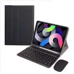PUREPOWER - Funda con teclado de Español Ñ y mouse para Galaxy Tab A7 Lite 8.7 2021 SM-T227, SM-T225, SM-T220