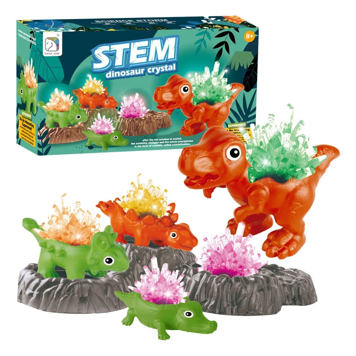 GENERICO - Kit Ciencias Experimento Dinosaurio De Cristales