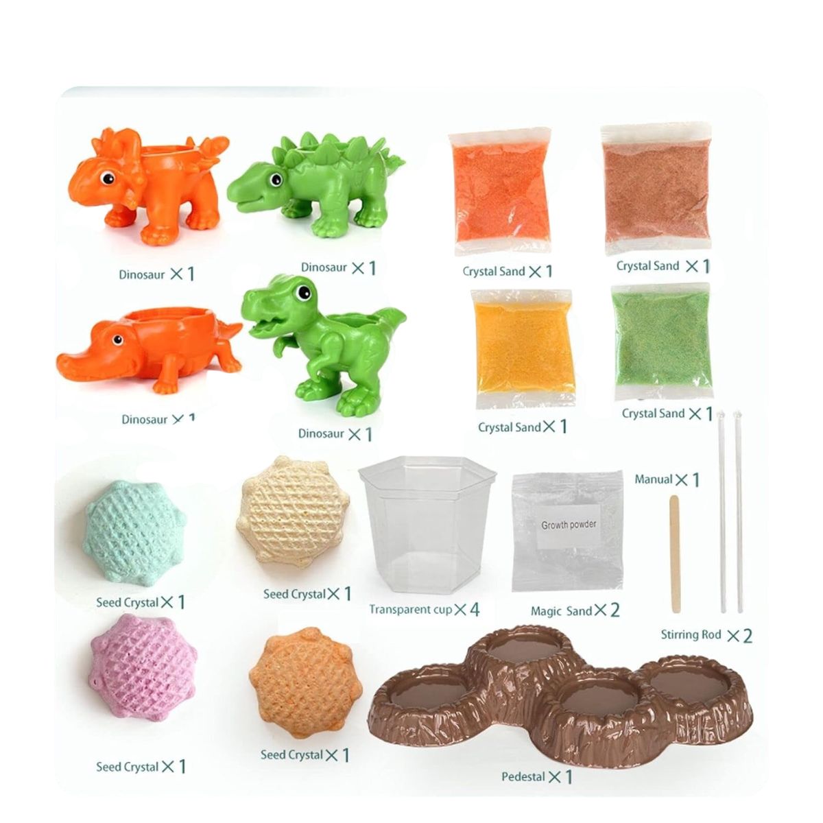 GENERICO - Kit Ciencias Experimento Dinosaurio De Cristales