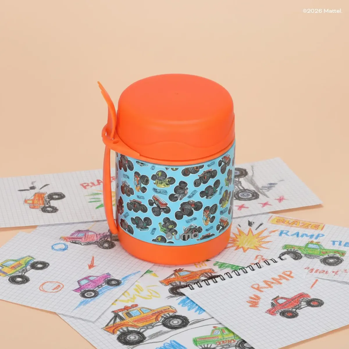UMA - Termo Comida Hot Wheels Truck + Cuchara 330ml Acero Inox UMA