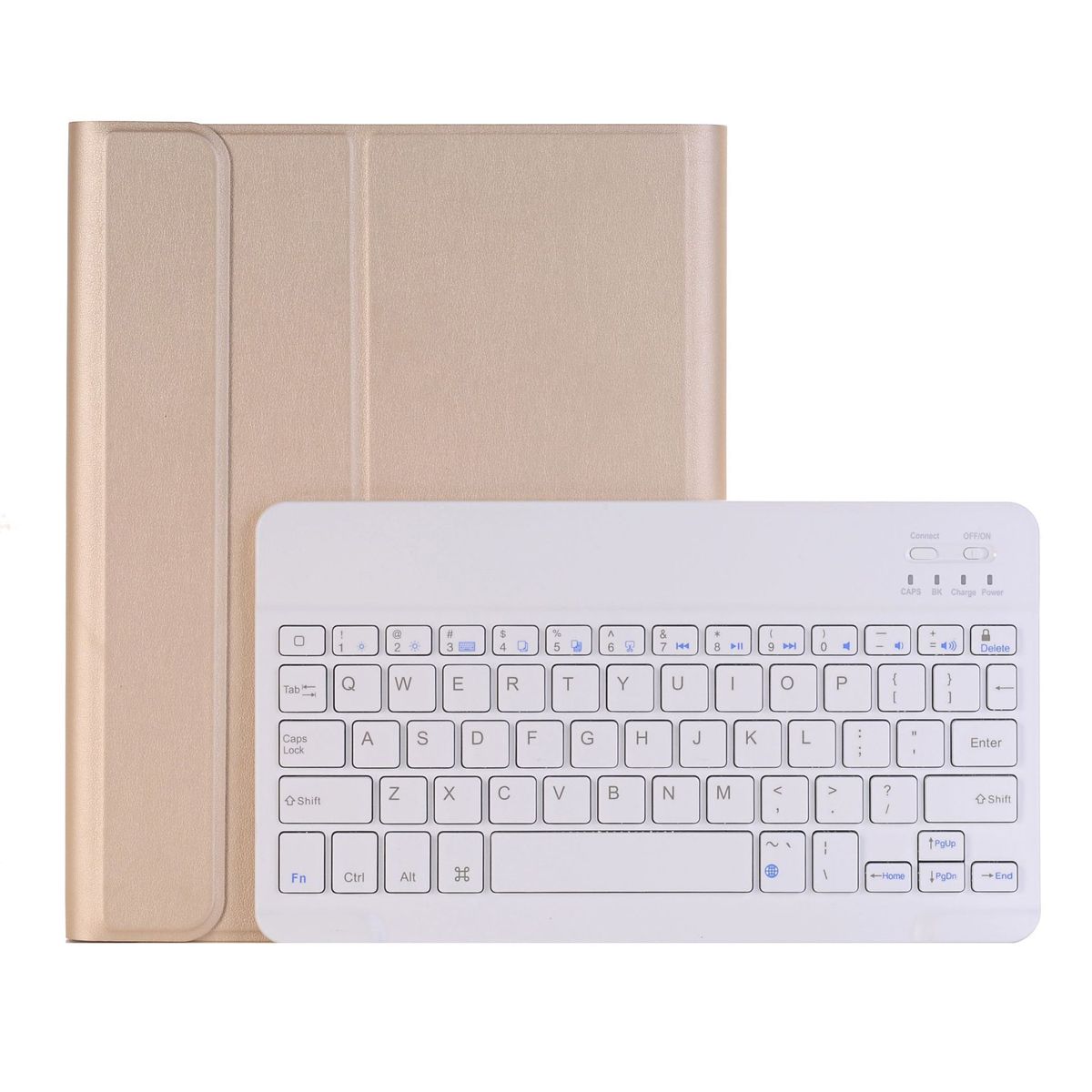 PUREPOWER - Funda con teclado de Español Incluye Ñ para Galaxy Tab A7 10.4 -dorado