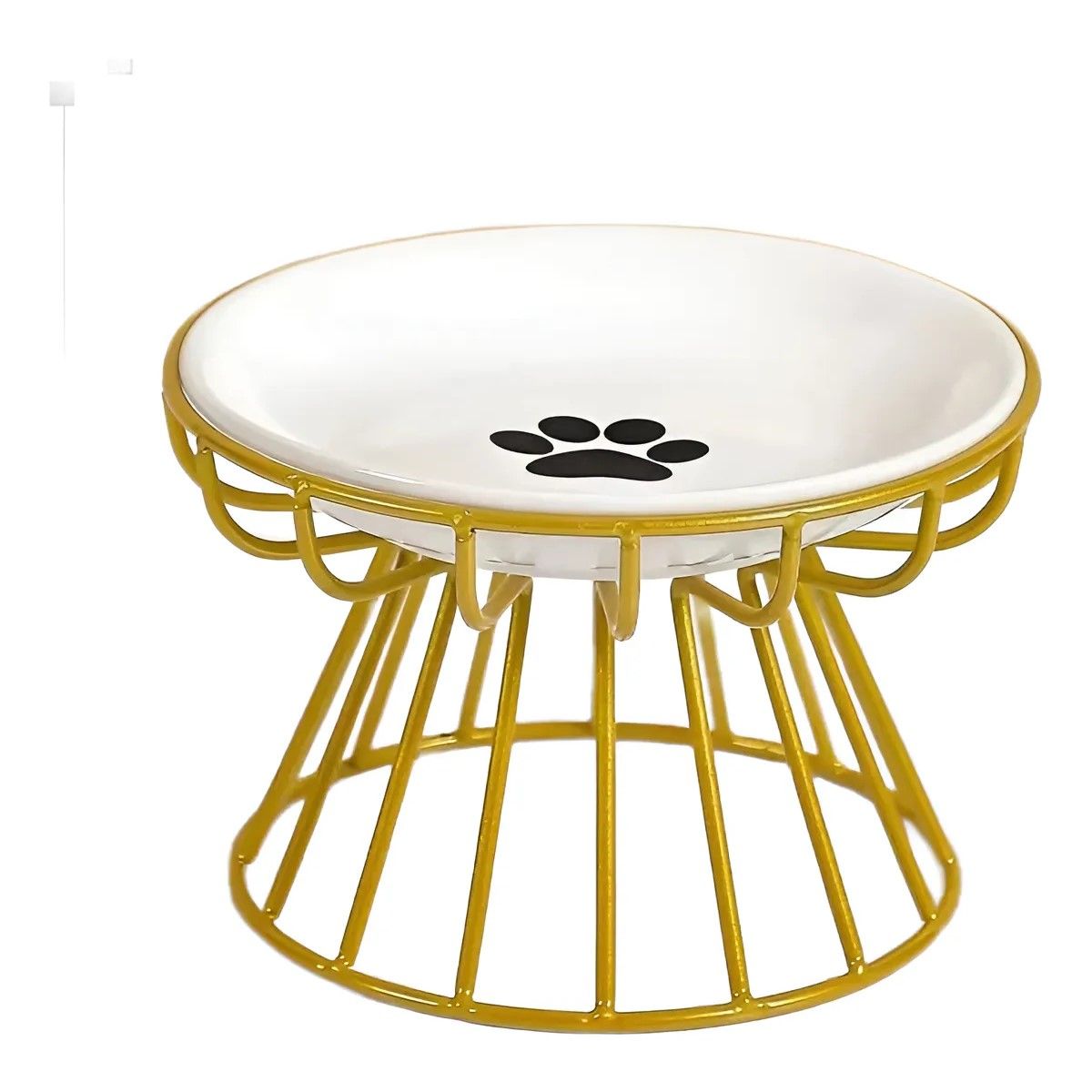 GENERICO - Plato Elevado Ceramica Estilo Europeo Para Perros Y Gatos Color Dorado BELUG