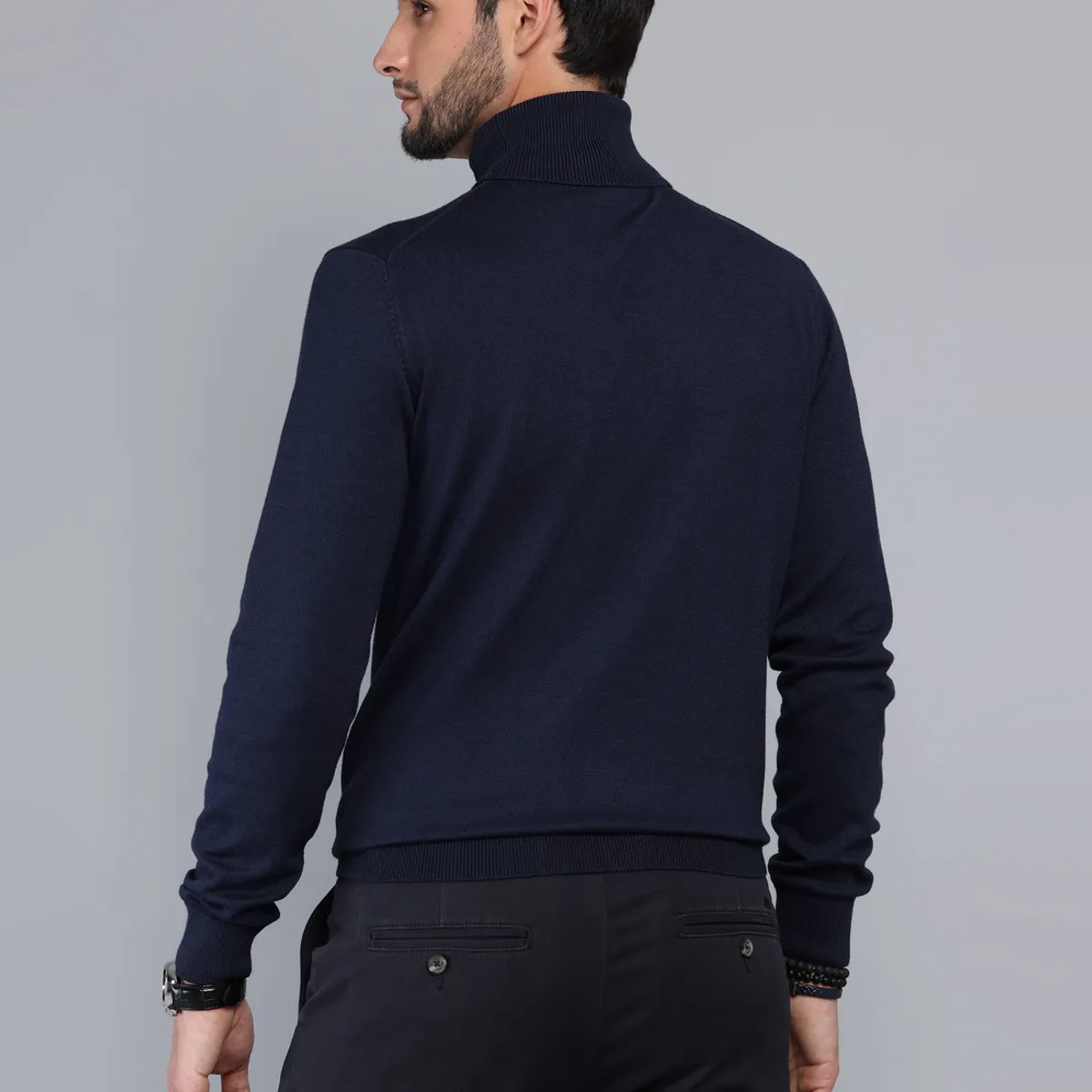 ARROW - Sweater Cuello Alto Regular Fit Azul Marino Arrow ARROW