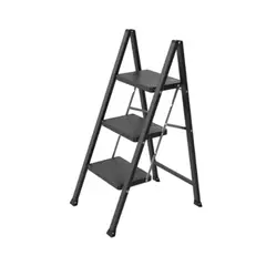 GENERICO - ESCALERA PLEGABLE DE 3 ESCALONES ALUMINIO
