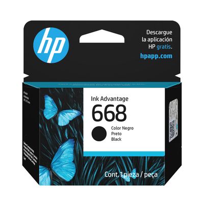 Hp 668 Black Original Ink Advantage Cartridge