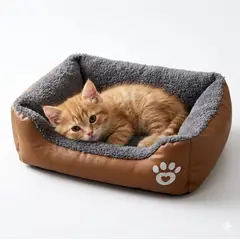 MASCO TODO - Cama Ultrasuave para mascotas Color Dorado Talla M