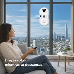 MOVI - Robot Limpiador de Ventanas Automático Anticaída con Control Remoto ideal para departamentos