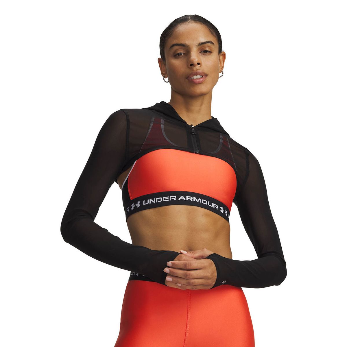 UNDER ARMOUR - Poleron UA Vanish Elite Poleron Crop Morado Mujer. UNDER ARMOUR