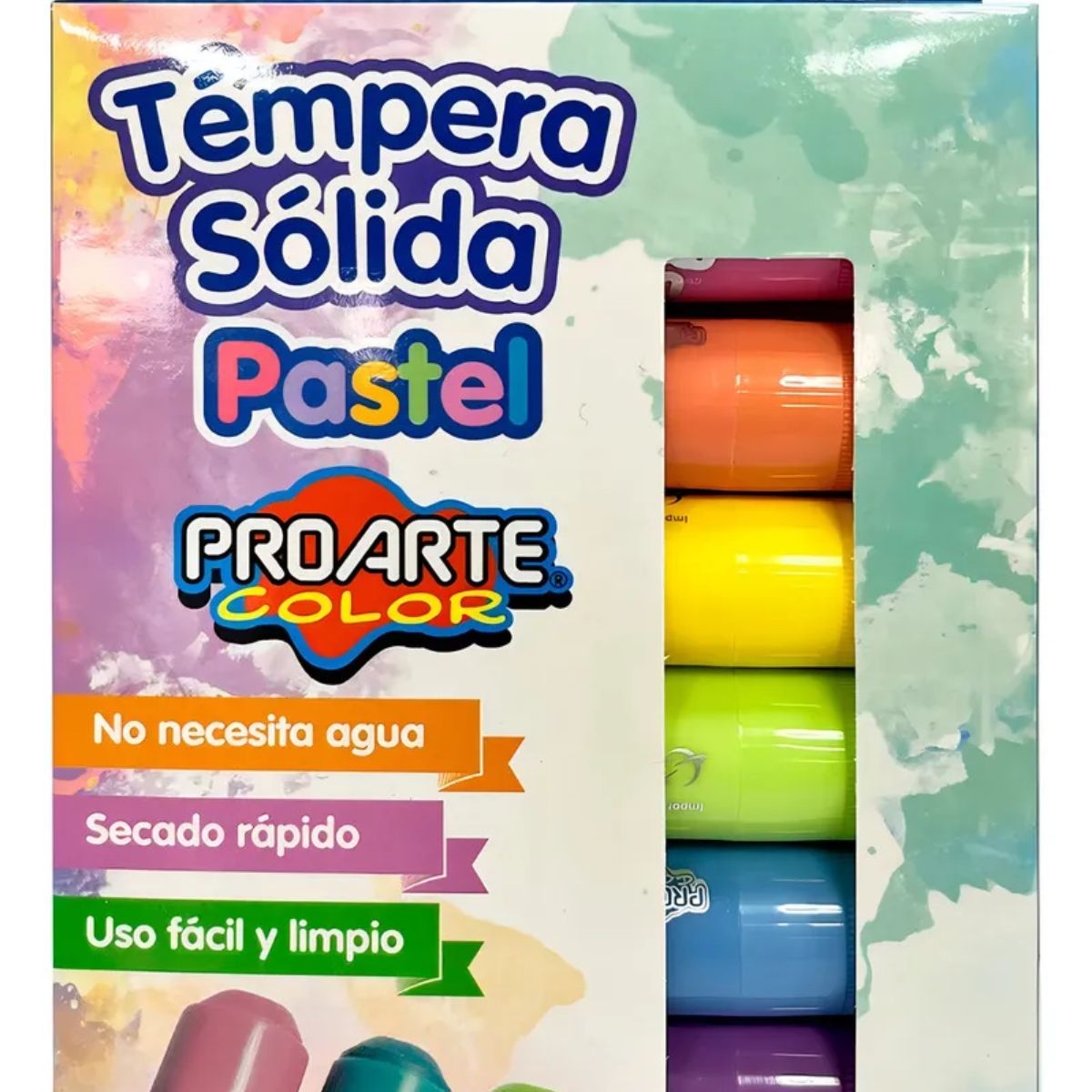 PROARTE - TEMPERAS  SOLIDAS 6 COLORES PASTEL PROARTE