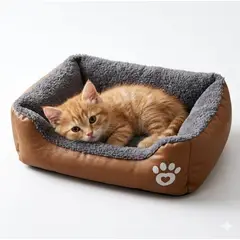 MASCO TODO - Cama Ultrasuave para mascotas Color Dorado Talla L