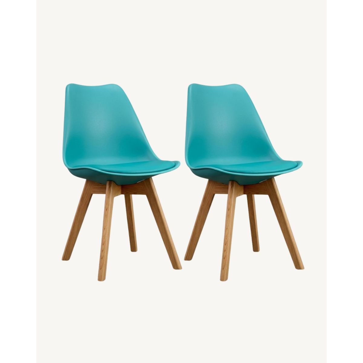 HABITA2 CHILE - Pack de 2 sillas de comedor acolchada Tulip Fantasy