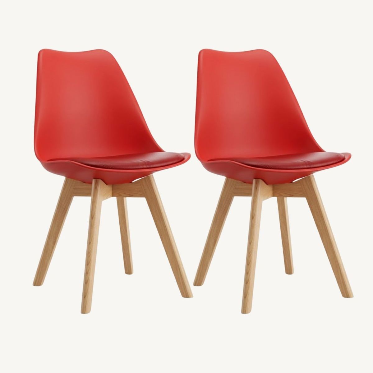 HABITA2 CHILE - Pack de 2 sillas de comedor acolchada Tulip Fantasy