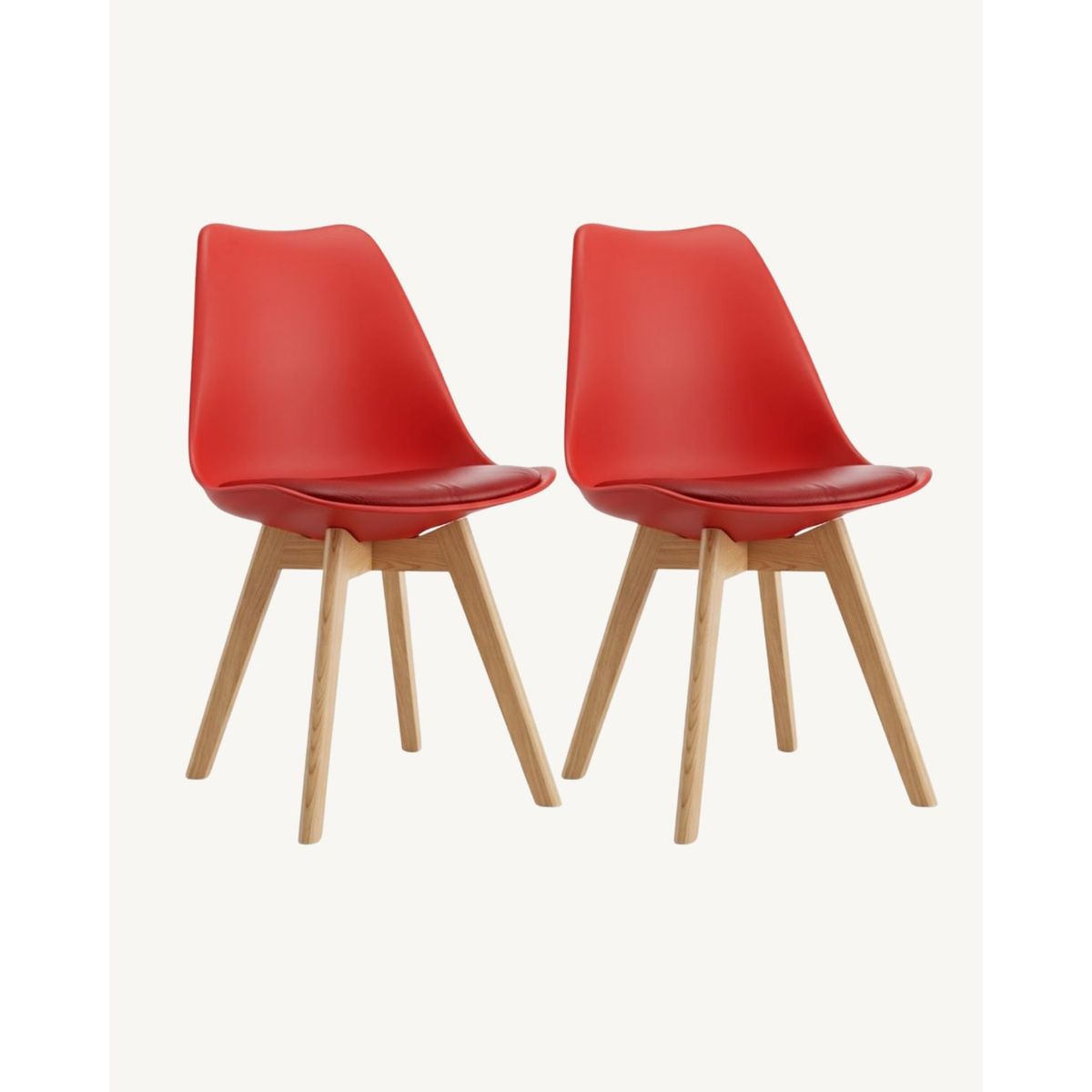 HABITA2 CHILE - Pack de 2 sillas de comedor acolchada Tulip Fantasy