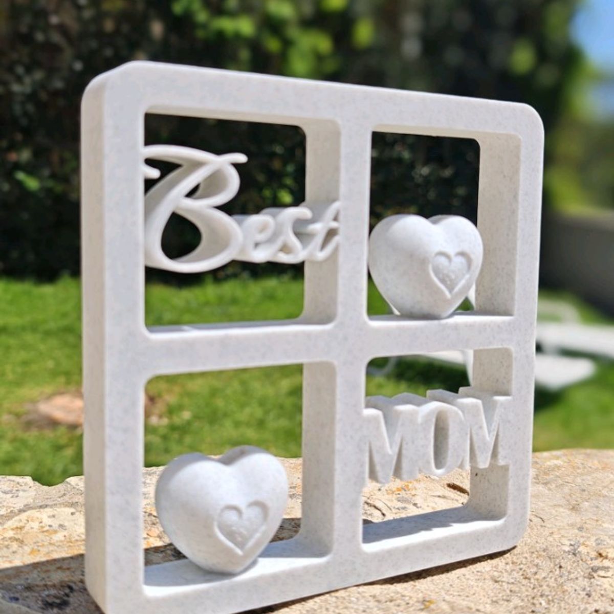 GENERICO - Figura Decorativa Soporte para ventana con jarrones - La mejor mamá