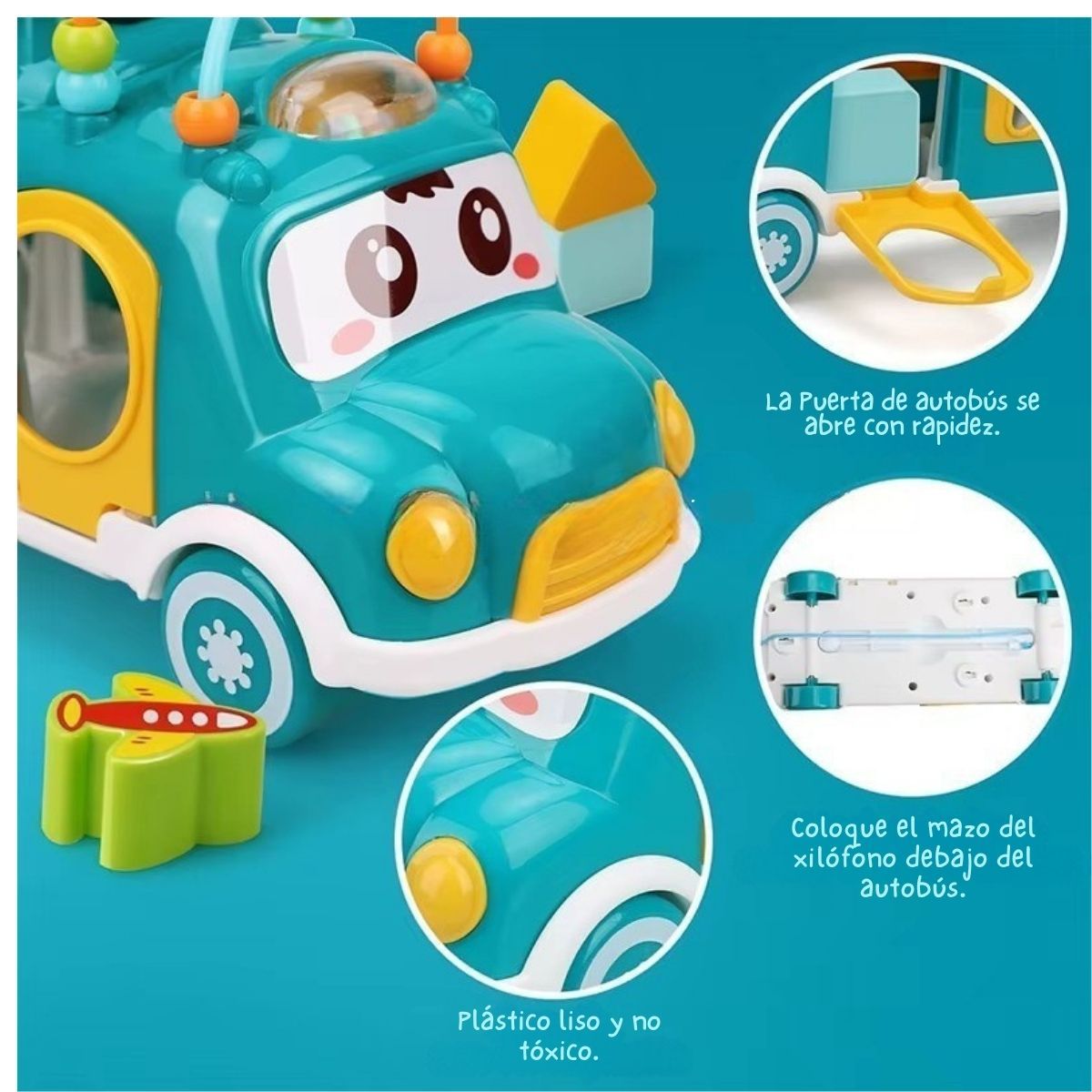 HUANGER - Xilófono de autobús y figuras de encaje