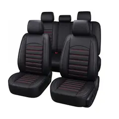 XROAD - Fundas Cubreasientos Ecocuero Negro Universal