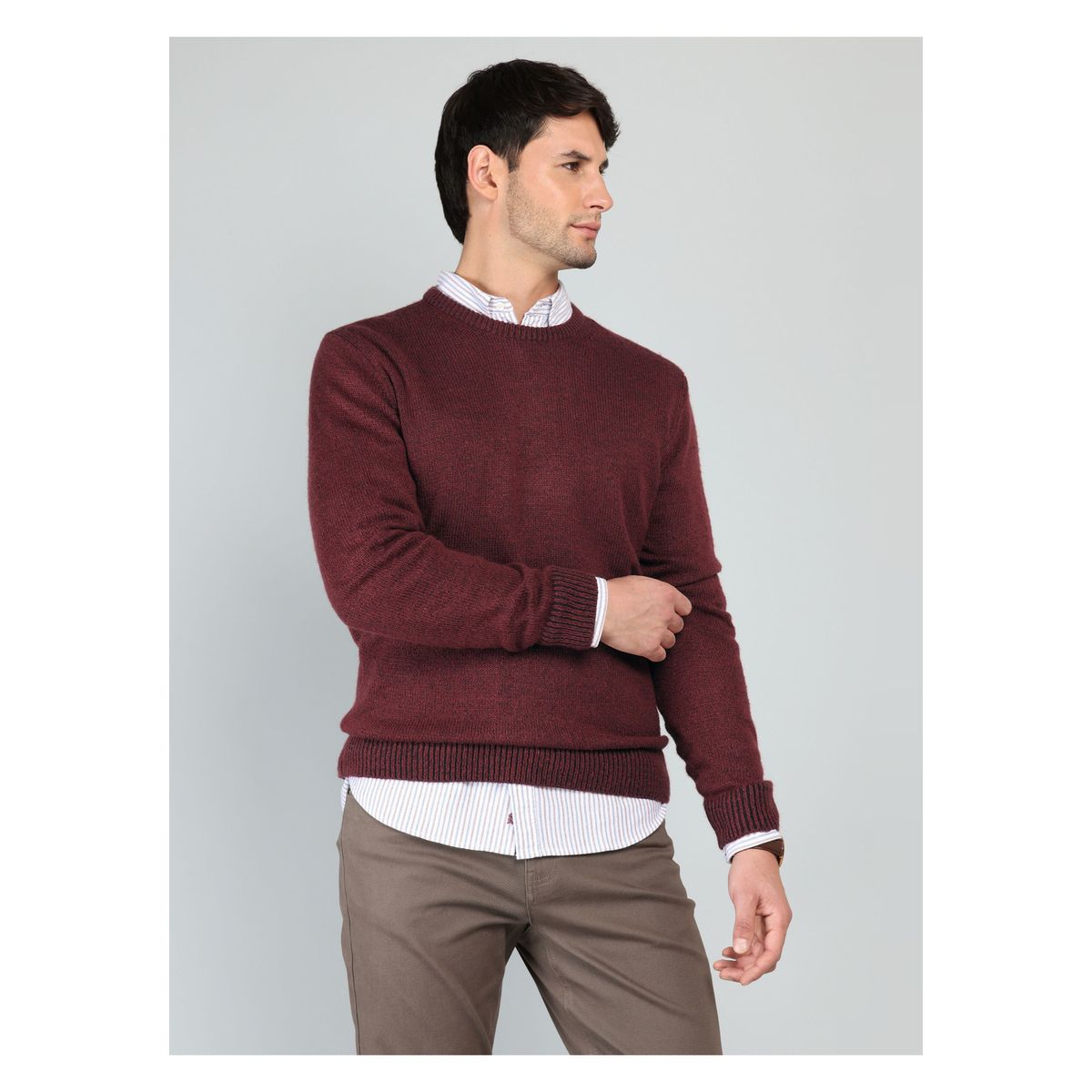 ARROW - Sweater Cuello Redondo Regular Fit Burdeo Arrow ARROW