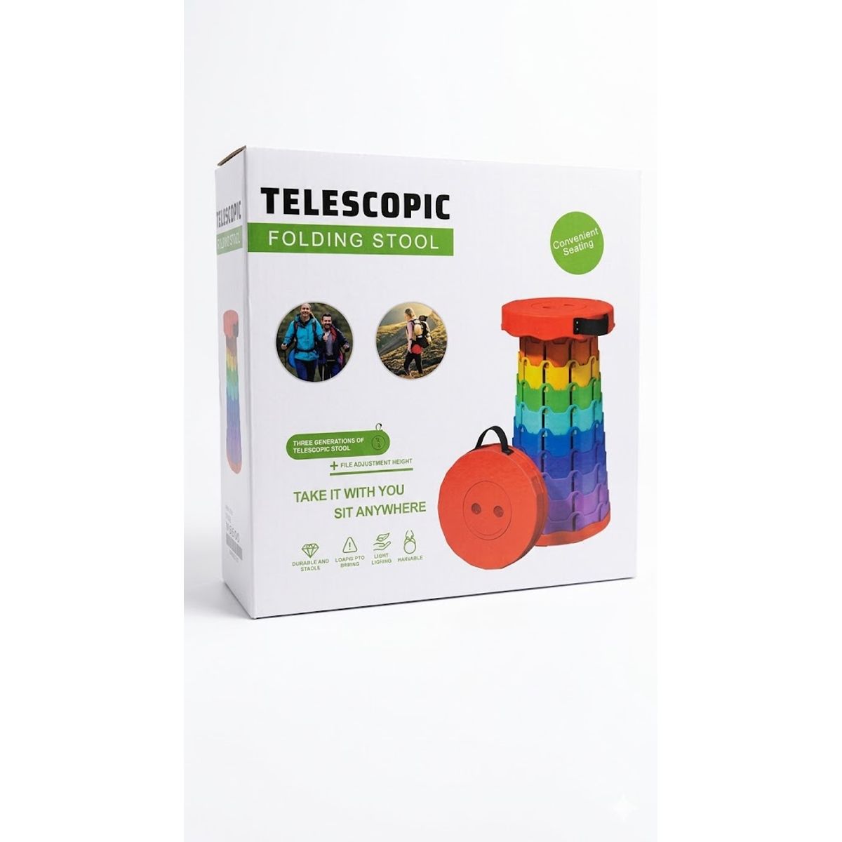 GENERICO - Banquito Taburete Plegable Portátil Súper Resistente