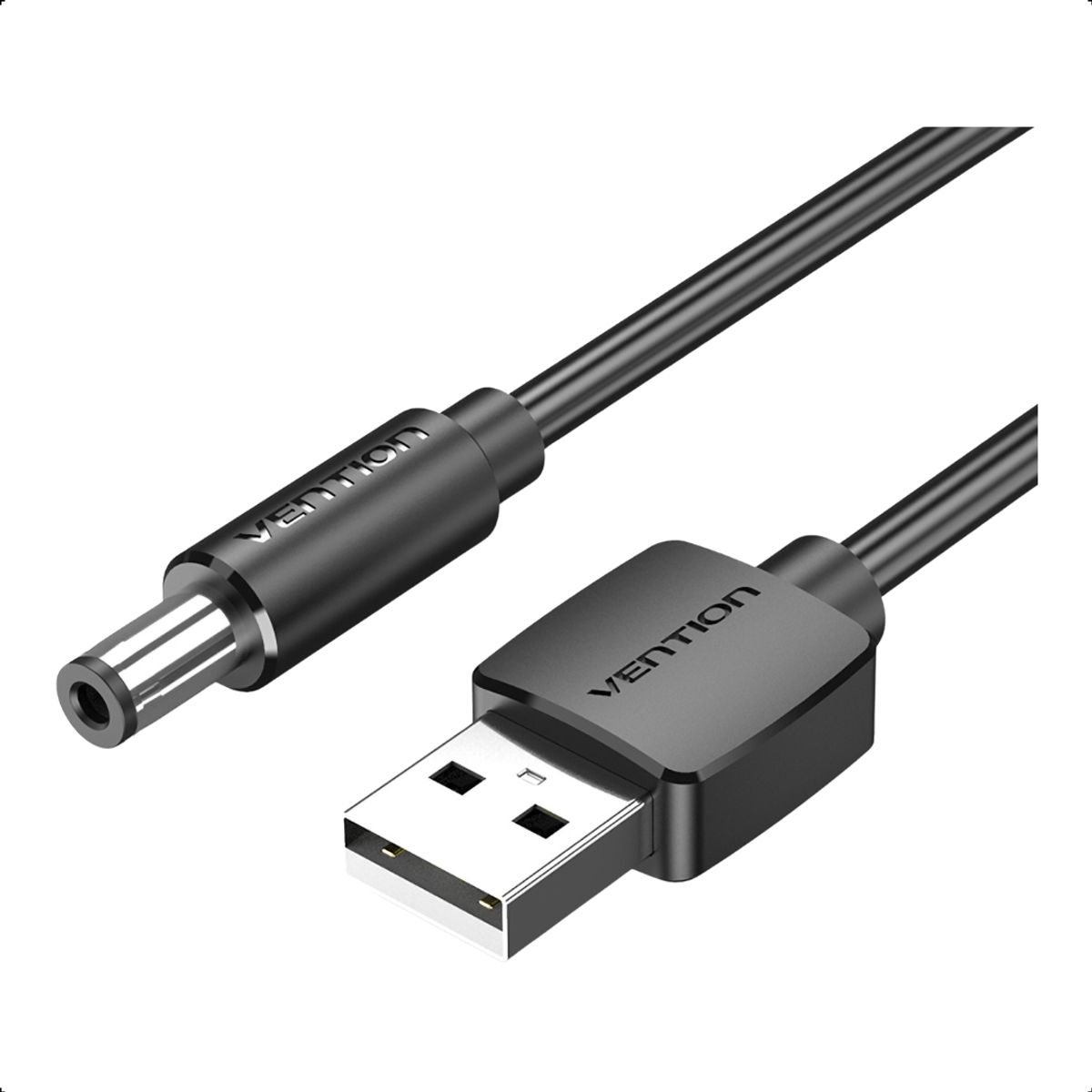 VENTION - Cable Adaptador Vention Usb A Alimentacion 5.5mm Dc 5v 2a 1m