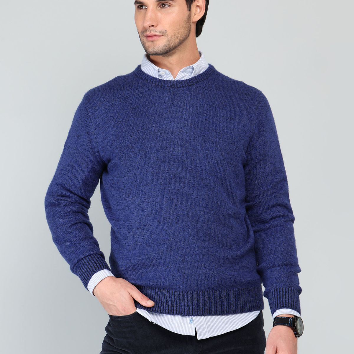 ARROW - Sweater Cuello Redondo Regular Fit Azul Arrow ARROW