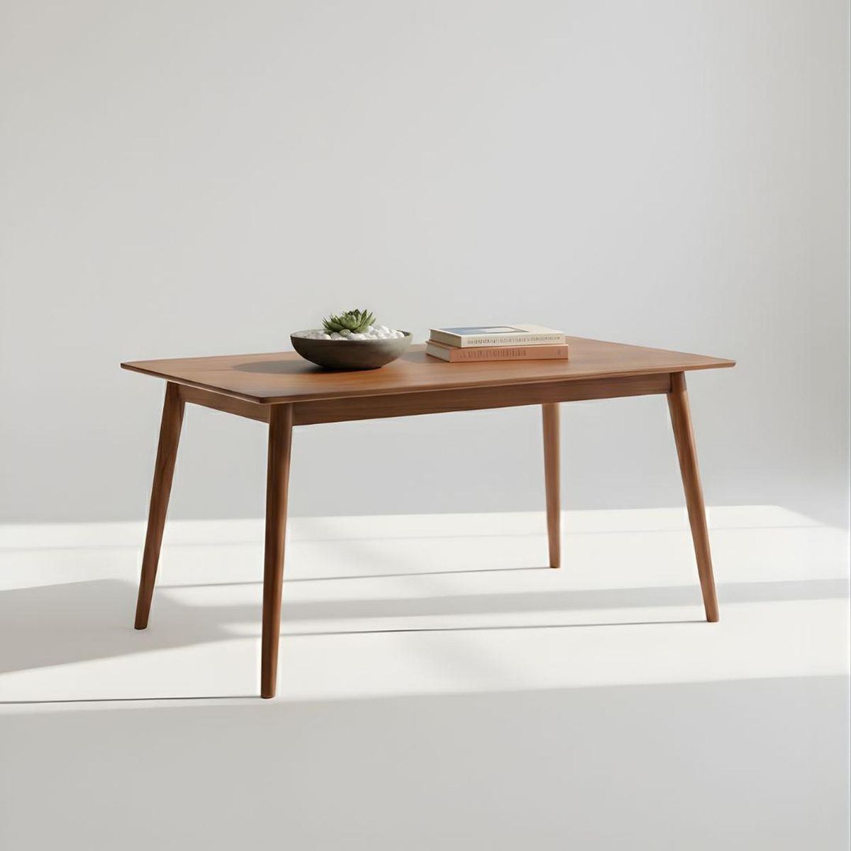 PANDALINO - Mesa Rectangular Cosmo 160x80 cm - Madera Oscura
