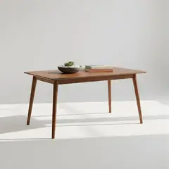 PANDALINO - Mesa Rectangular Cosmo 160x80 cm - Madera Oscura