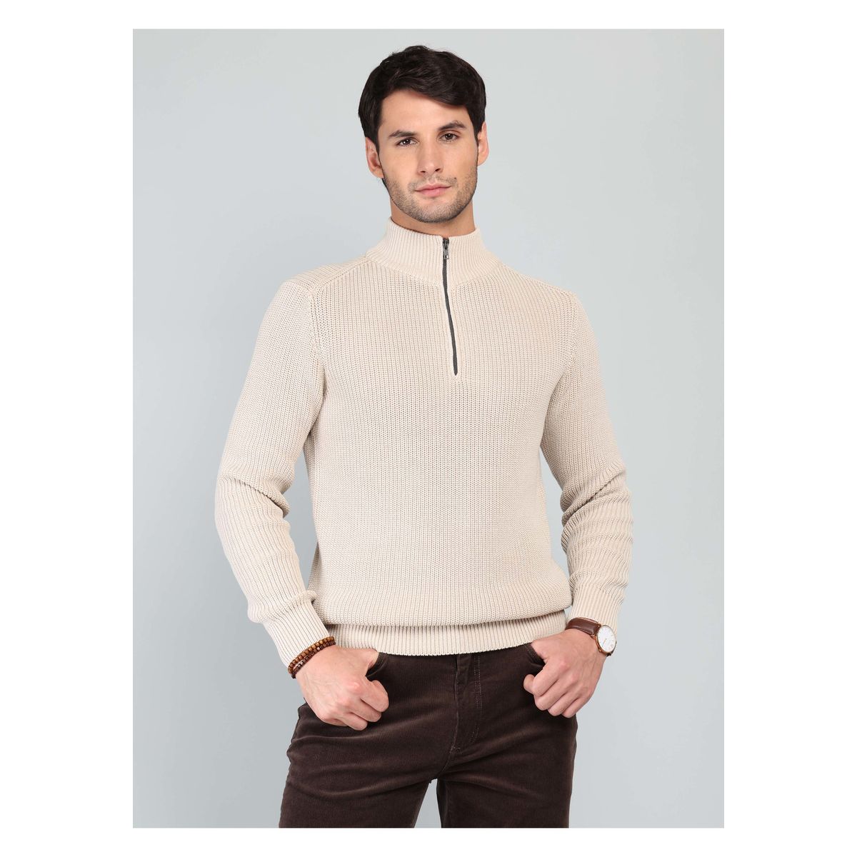 ARROW - Sweater Stone Wash Regular Fit Beige Arrow ARROW