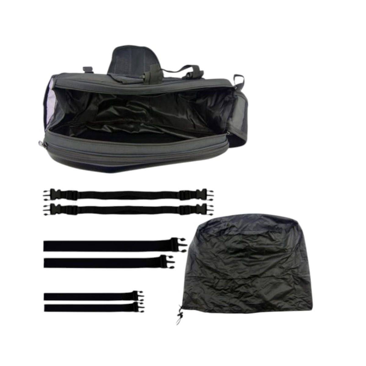 GENERICO - Alforjas Rigidas Para Moto, Taichi Carbon, Grande Set X2