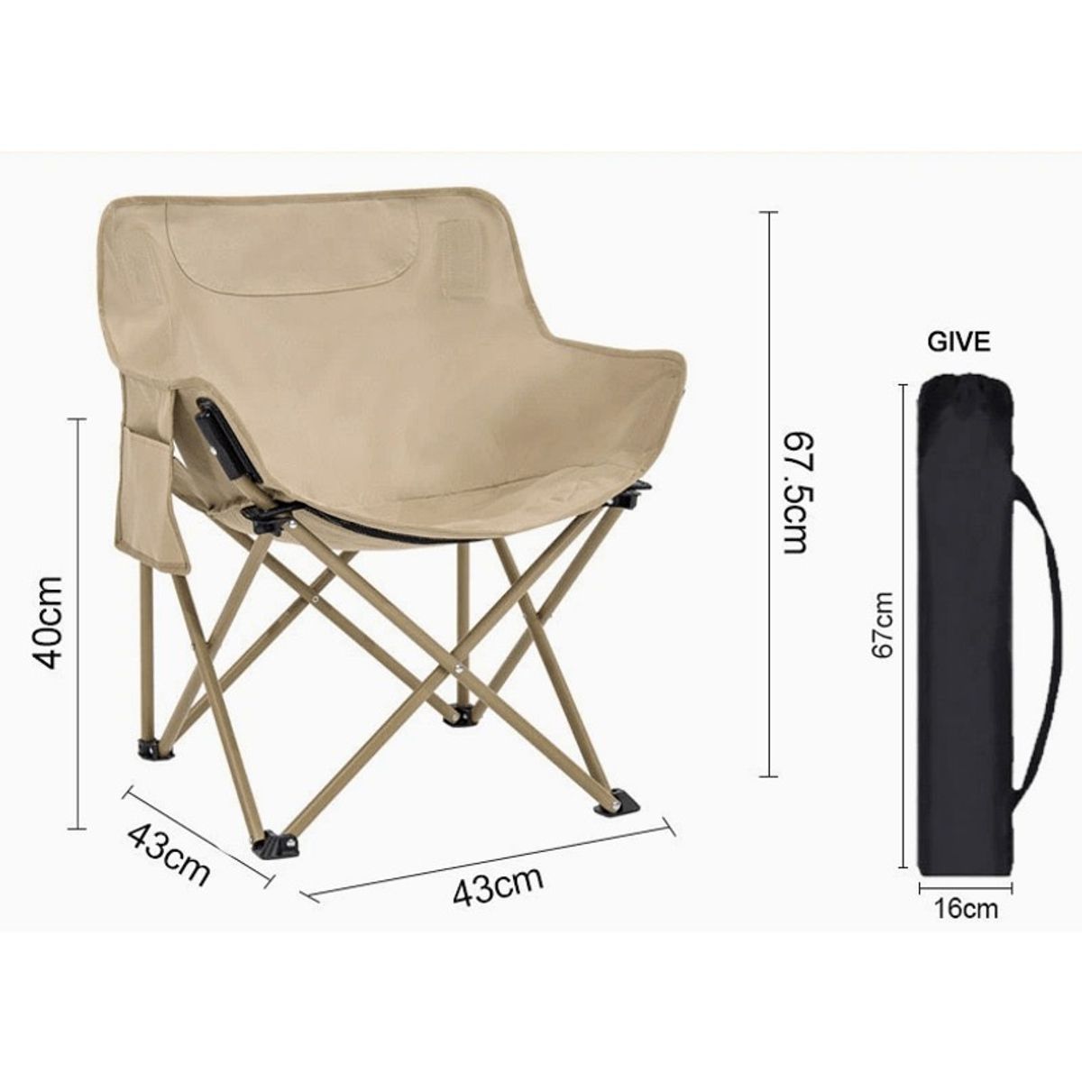 GENERICO - silla plegable  de camping ultraligera tipo egg nest Hasta 120kl.