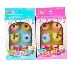 GENERICO - Pack 12 Gomas de Borrar Donut Kawaii 3cm