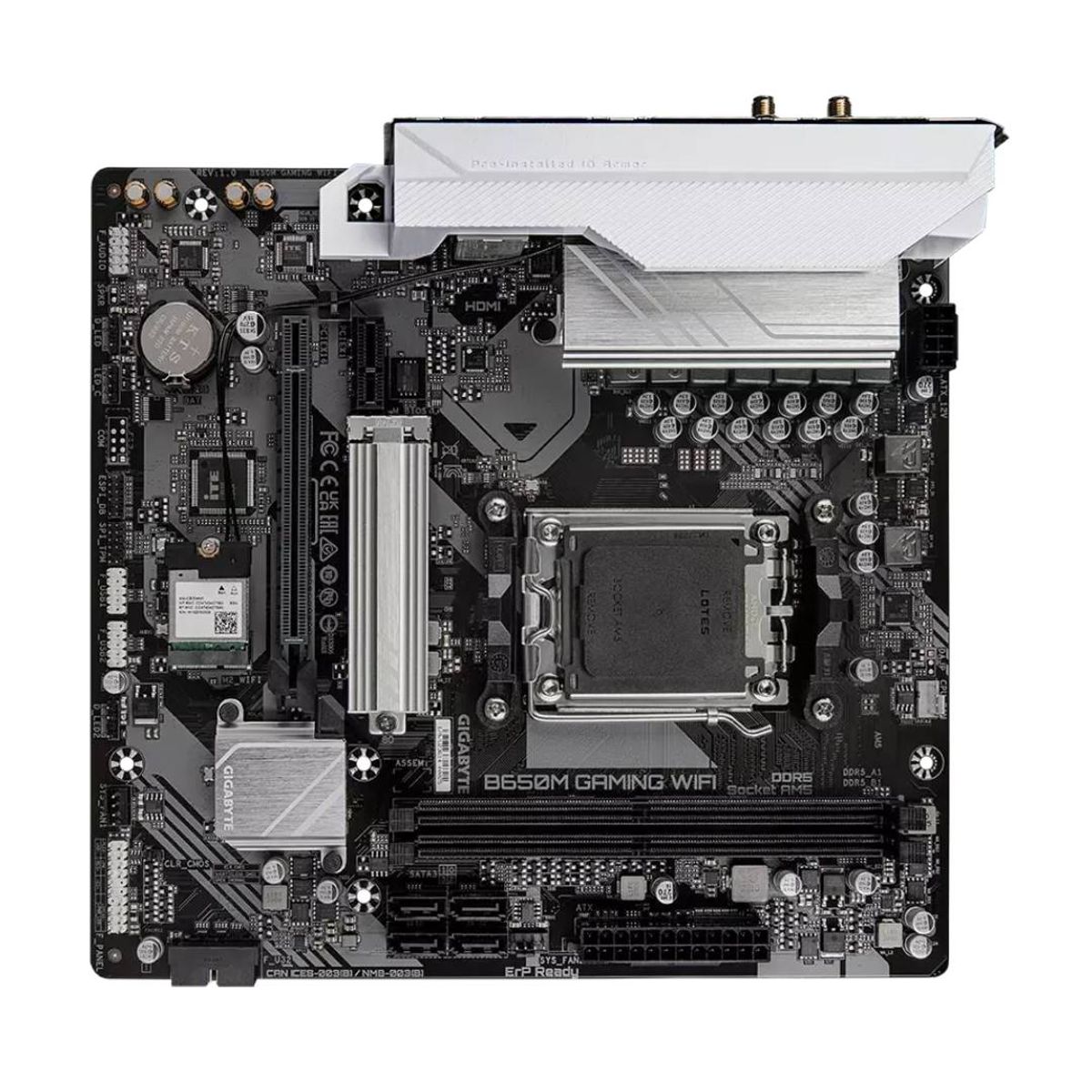 GIGABYTE - Placa Madre Gigabyte B650M GAMING WIFI, mATX, AM5