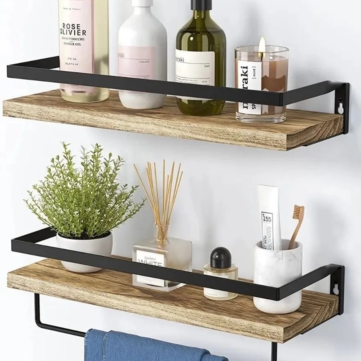 GENERICO - Repisas Flotantes De Madera Modernas Kit X2 Colores