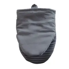 ZAHR - GUANTE TOMA OLLA CORTO TELA ALGODÓN GRIS