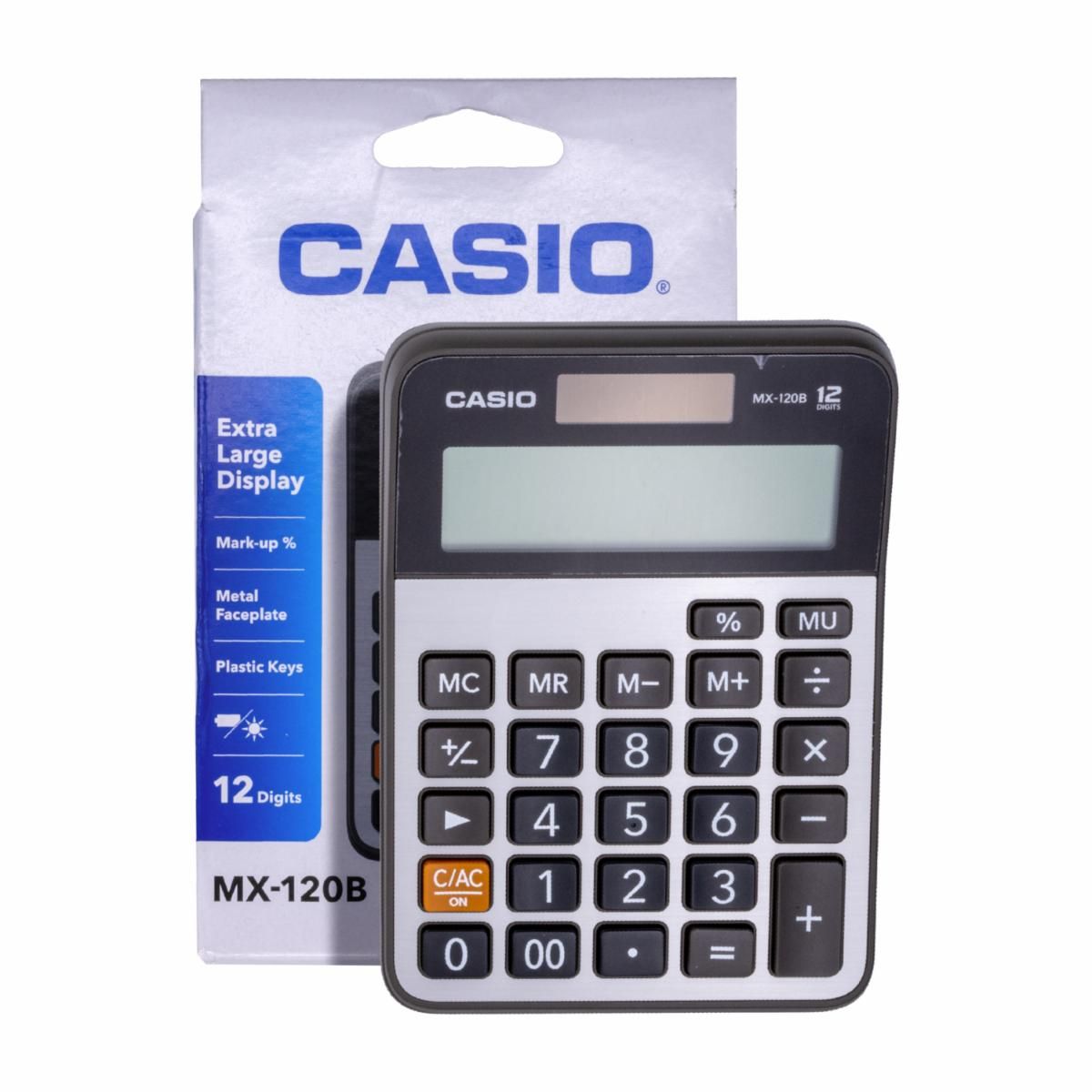 CASIO - CALCULADORA CASIO MX120B SOLAR 12 DIGITOS