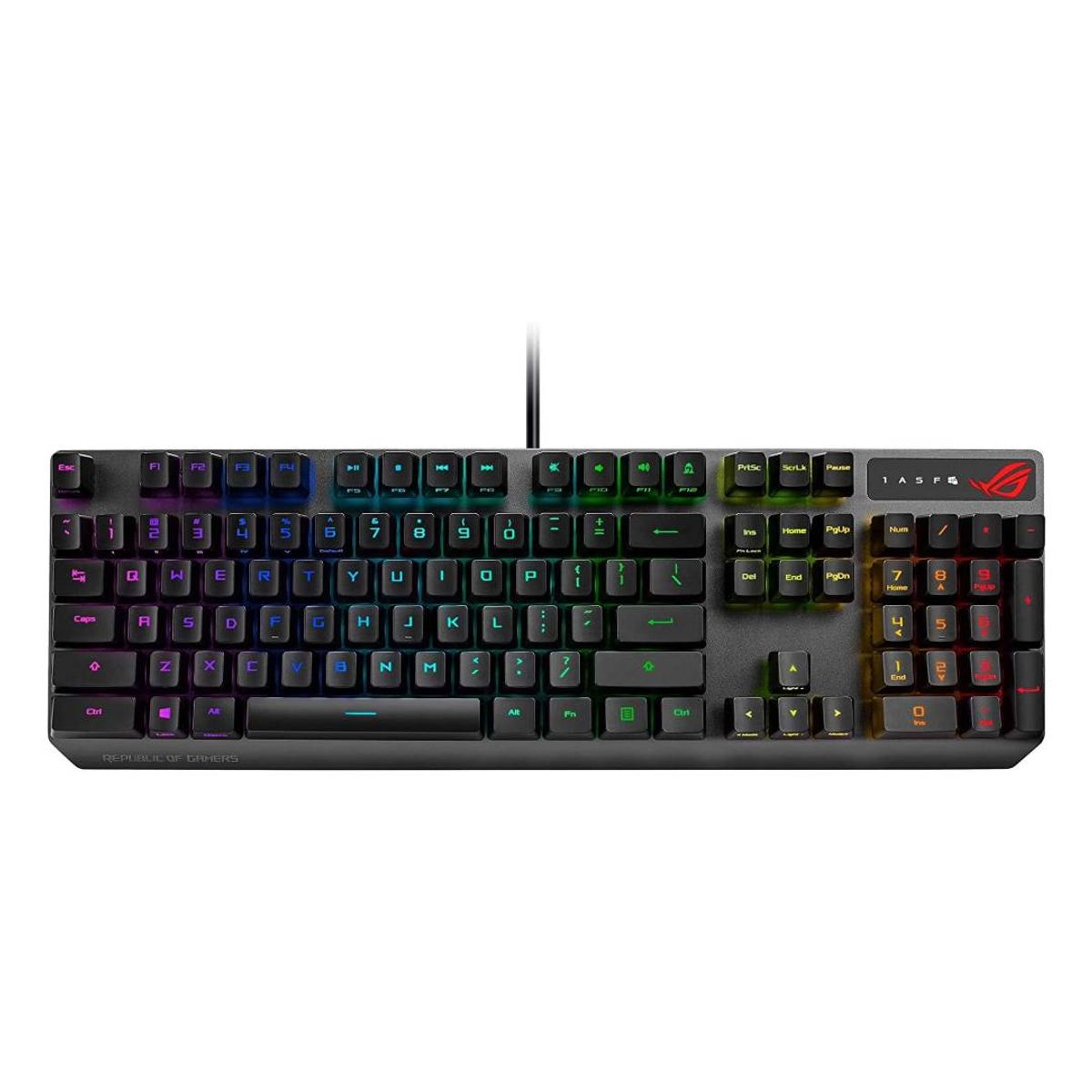 ASUS - Teclado Mecánico Optico ASUS ROG Strix Scope RX, ROG RX Red